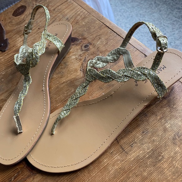 Madeline Stuart gold braid sparkle sandals - Picture 8 of 8